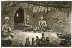 Interiör av en krukmakares verkstad, från volym II Arts and Trades av 
